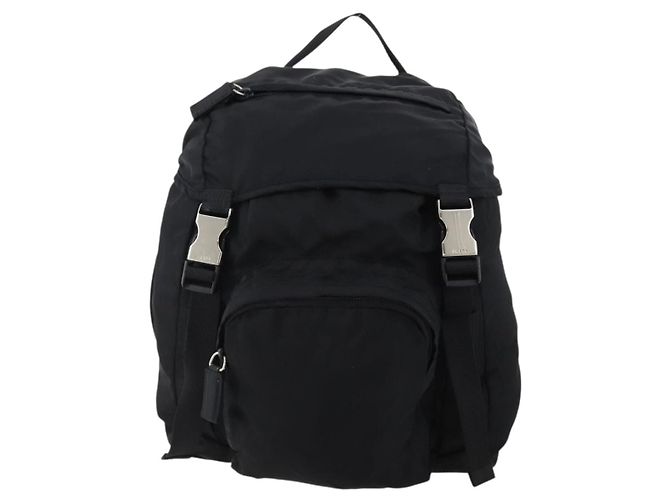 PRADA Backpack Nylon Black Silver Auth bs34260 Silvery - view 13