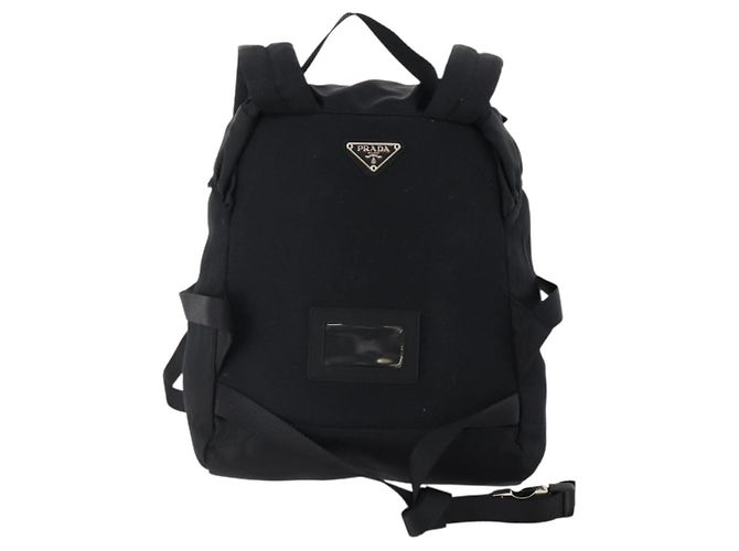 PRADA Backpack Nylon Black Silver Auth bs34260 Silvery - view 2
