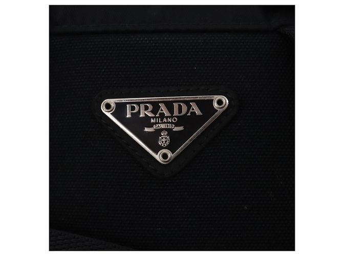 PRADA Backpack Nylon Black Silver Auth bs34260 Silvery - view 20