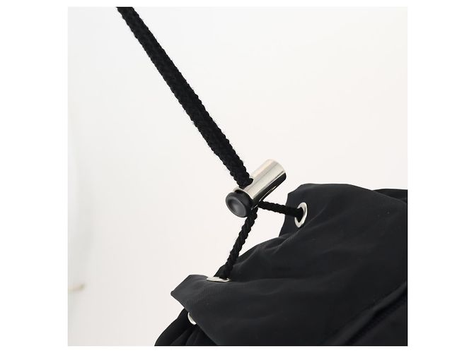 PRADA Backpack Nylon Black Silver Auth bs34260 Silvery - view 22