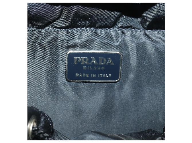 PRADA Backpack Nylon Black Silver Auth bs34260 Silvery - view 26