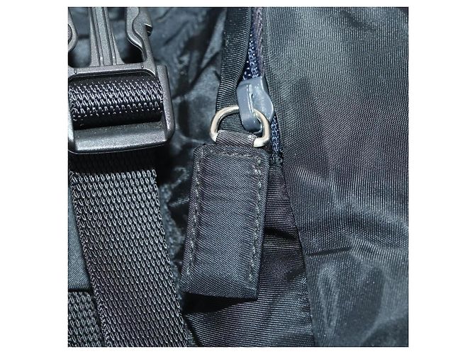 PRADA Backpack Nylon Black Silver Auth bs34260 Silvery - view 27