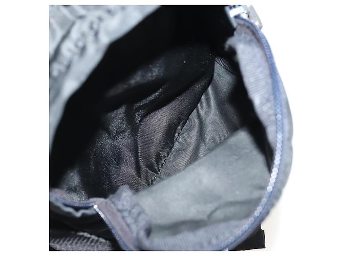PRADA Backpack Nylon Black Silver Auth bs34260 Silvery - view 28