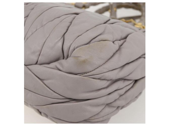 Borsa Miu Miu Matelassé in pelle 2 in 1 viola oro Auth YKZ1155 D'oro Porpora - vista 17