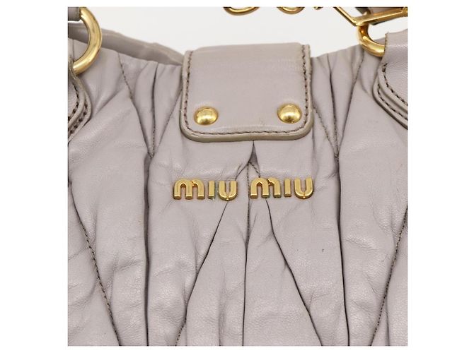 Borsa Miu Miu Matelassé in pelle 2 in 1 viola oro Auth YKZ1155 D'oro Porpora - vista 19