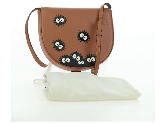 LOEWE - Borsa Il Mio Vicino Totoro Studio Ghibli Makkuro Kurosuke Auth YKZ1314SM Marrone - vista 12