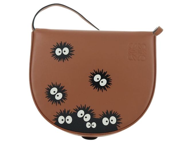 LOEWE - Borsa Il Mio Vicino Totoro Studio Ghibli Makkuro Kurosuke Auth YKZ1314SM Marrone - vista 13