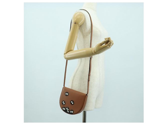 LOEWE - Borsa Il Mio Vicino Totoro Studio Ghibli Makkuro Kurosuke Auth YKZ1314SM Marrone - vista 25