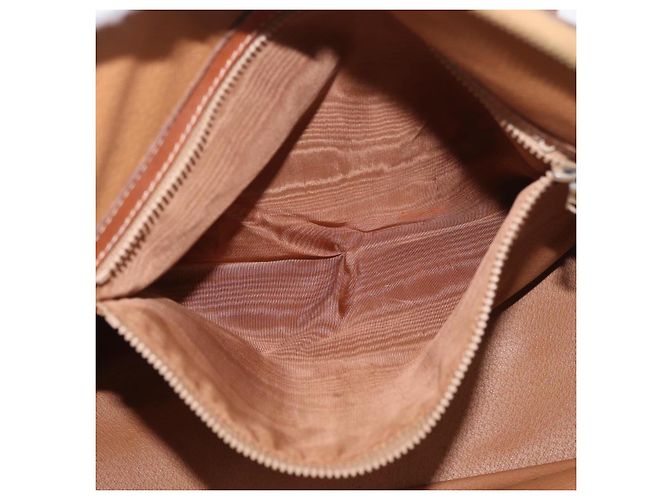 Céline Borsa a mano in tela Macadam CELINE in pelle PVC marrone oro Auth ti3854 D'oro - vista 11