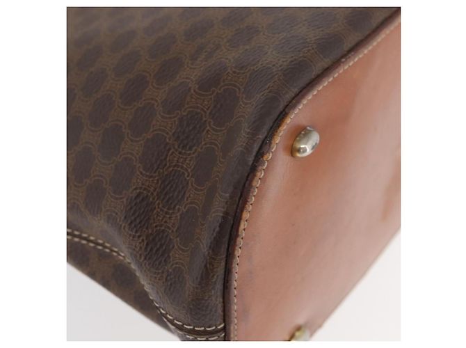 Céline Borsa a mano in tela Macadam CELINE in pelle PVC marrone oro Auth ti3854 D'oro - vista 14