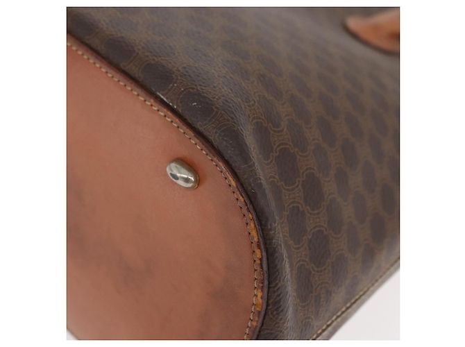 Céline Borsa a mano in tela Macadam CELINE in pelle PVC marrone oro Auth ti3854 D'oro - vista 15