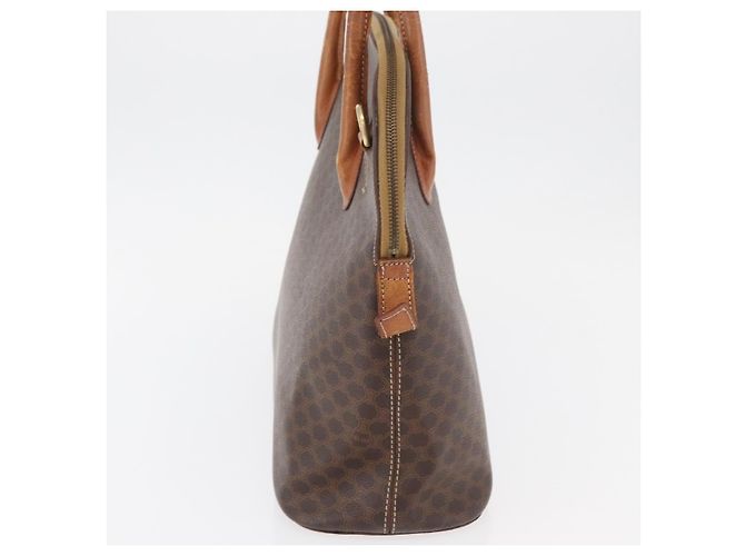 Céline Borsa a mano in tela Macadam CELINE in pelle PVC marrone oro Auth ti3854 D'oro - vista 3