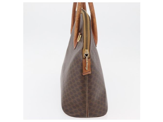 Céline Borsa a mano in tela Macadam CELINE in pelle PVC marrone oro Auth ti3854 D'oro - vista 4