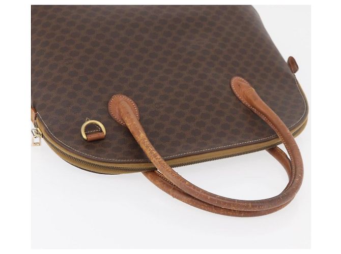 Céline Borsa a mano in tela Macadam CELINE in pelle PVC marrone oro Auth ti3854 D'oro - vista 6