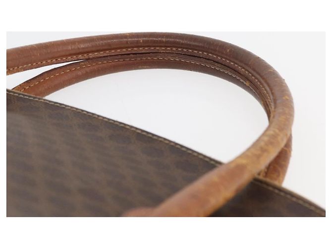 Céline Borsa a mano in tela Macadam CELINE in pelle PVC marrone oro Auth ti3854 D'oro - vista 8