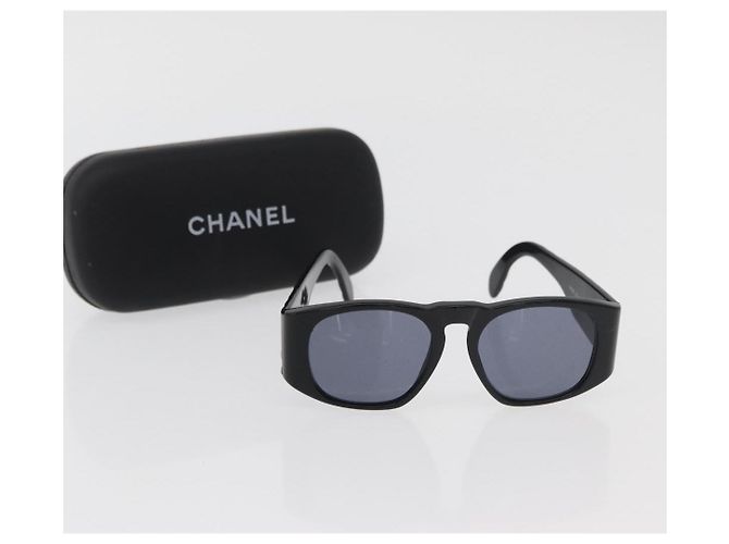 Gafas de sol CHANEL de plástico Negro CC Auth ka3896A - vista 12