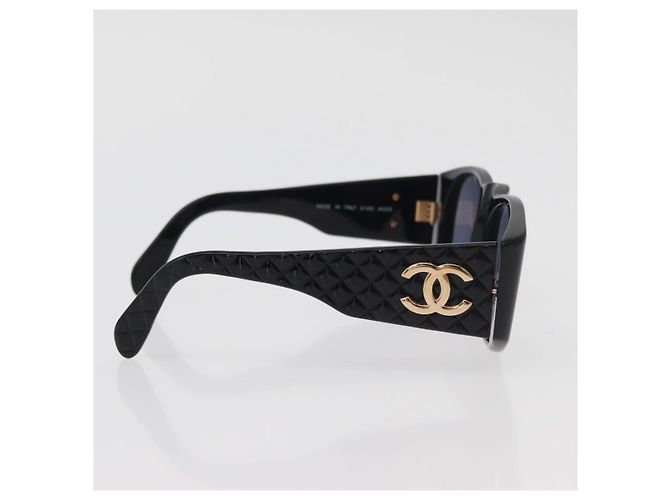 Gafas de sol CHANEL de plástico Negro CC Auth ka3896A - vista 5