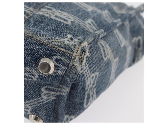 Borsa a Mano BALENCIAGA Denim 2way Blu Argento 671402 Auth 175182 - vista 10