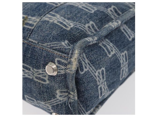 Borsa a Mano BALENCIAGA Denim 2way Blu Argento 671402 Auth 175182 - vista 17
