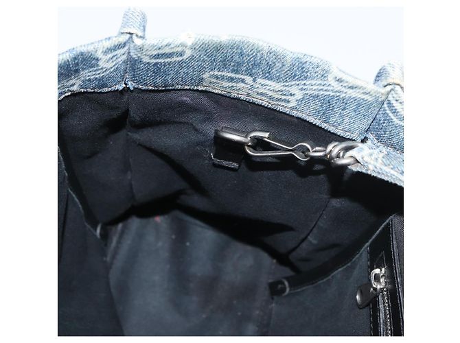 Borsa a Mano BALENCIAGA Denim 2way Blu Argento 671402 Auth 175182 - vista 19
