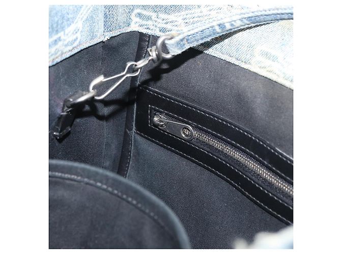 Borsa a Mano BALENCIAGA Denim 2way Blu Argento 671402 Auth 175182 - vista 22