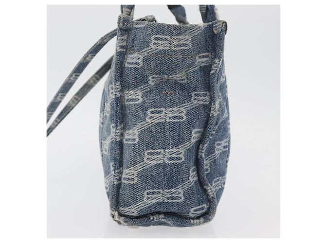 Borsa a Mano BALENCIAGA Denim 2way Blu Argento 671402 Auth 175182 - vista 3