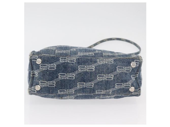 Borsa a Mano BALENCIAGA Denim 2way Blu Argento 671402 Auth 175182 - vista 5