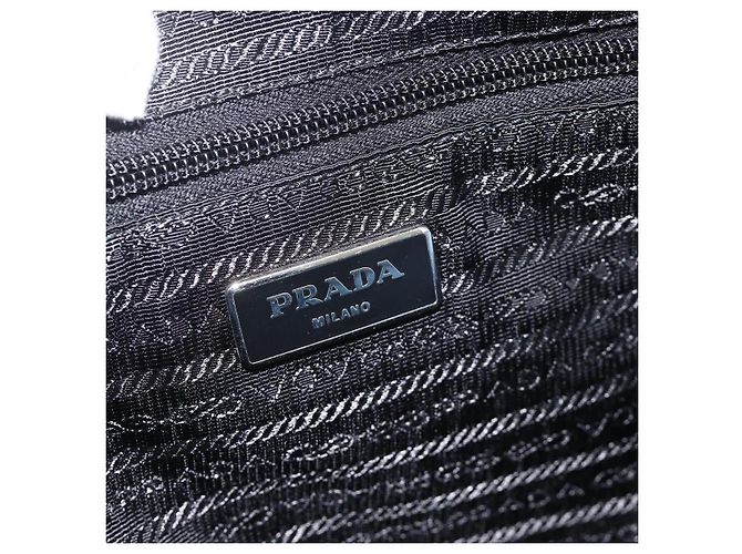 Bolso Tote PRADA de nailon azul plateado Auth YKZ1197 Plata - vista 19