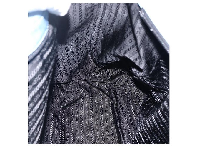 Bolso Tote PRADA de nailon azul plateado Auth YKZ1197 Plata - vista 21