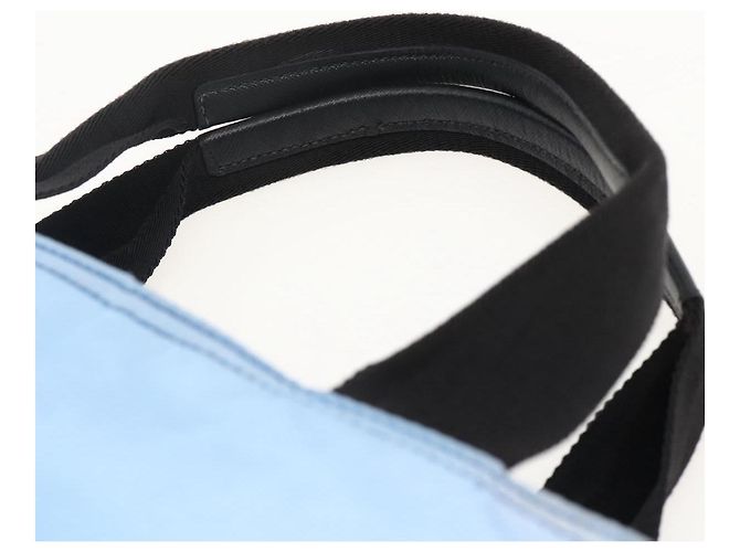 Bolso Tote PRADA de nailon azul plateado Auth YKZ1197 Plata - vista 8