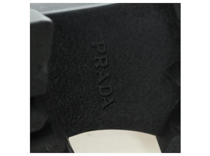 Botas Largas Monolith de Cuero PRADA 35 1/2 Negras Auth am11253SM Negro - vista 16