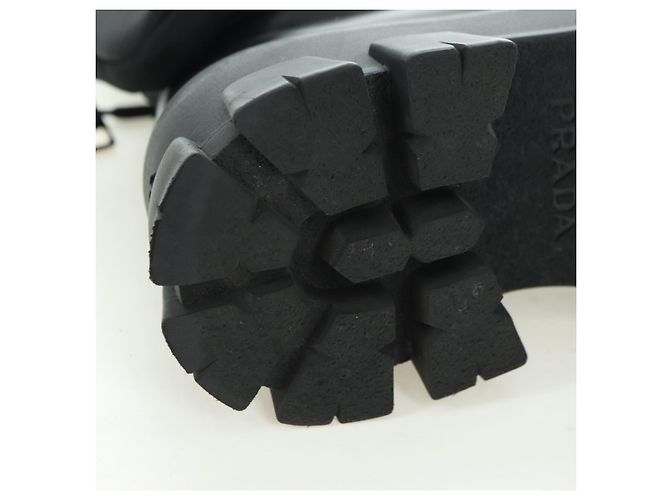 Botas Largas Monolith de Cuero PRADA 35 1/2 Negras Auth am11253SM Negro - vista 17