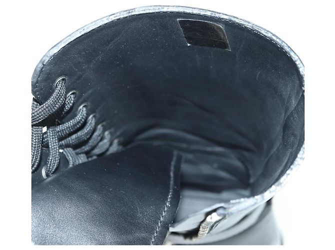 Botas Largas Monolith de Cuero PRADA 35 1/2 Negras Auth am11253SM Negro - vista 21