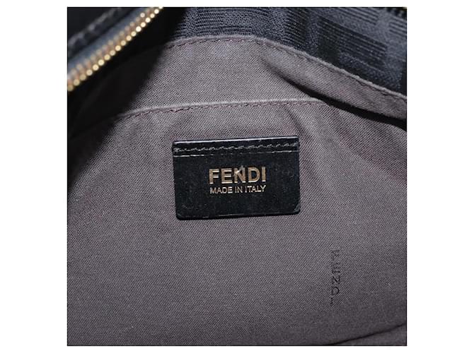 FENDI Zucca Canvas Tote Bag Gold Black Auth ka3940 Schwarz Golden - Ansicht 18