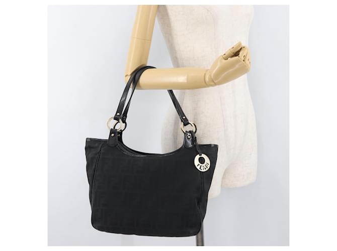 FENDI Zucca Canvas Tote Bag Gold Black Auth ka3940 Schwarz Golden - Ansicht 23
