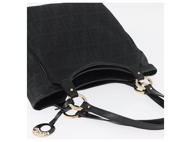 FENDI Zucca Canvas Tote Bag Gold Black Auth ka3940 Schwarz Golden - Ansicht 6