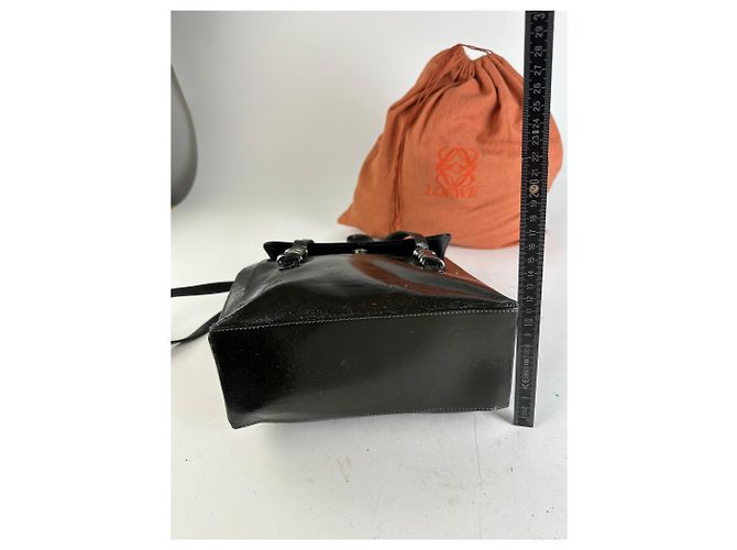 Vintage Loewe Madrid Lederhandtasche Schwarz - Ansicht 13