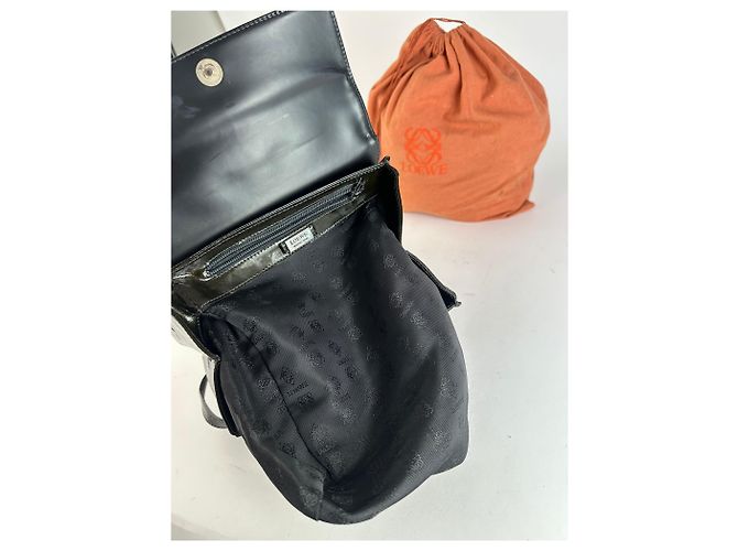 Vintage Loewe Madrid Lederhandtasche Schwarz - Ansicht 3