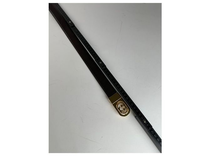 Vintage Gucci GG Ledergürtel braun - Ansicht 6