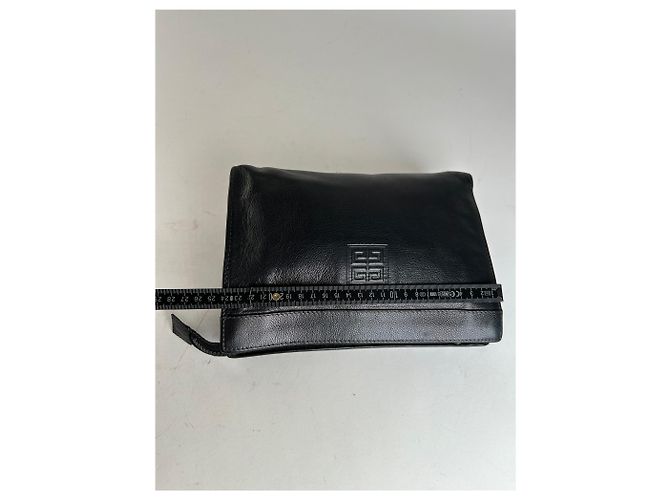 Clutch in pelle vintage Givenchy nera Nero - vista 10