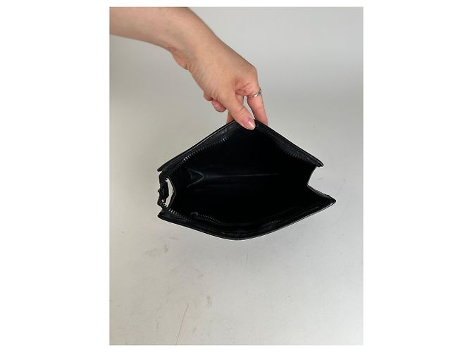 Clutch in pelle vintage Givenchy nera Nero - vista 4