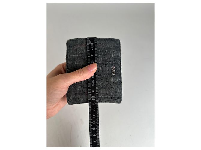 Vintage Dior Oblique Monogram Canvas Bifold Wallet Black - view 10