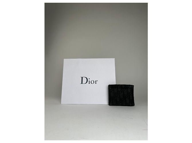 Vintage Dior Oblique Monogram Canvas Bifold Wallet Black - view 2