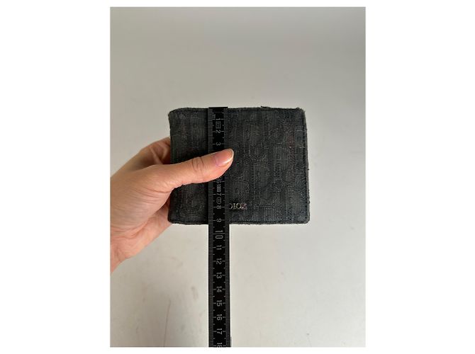 Vintage Dior Oblique Monogram Canvas Bifold Wallet Black - view 9