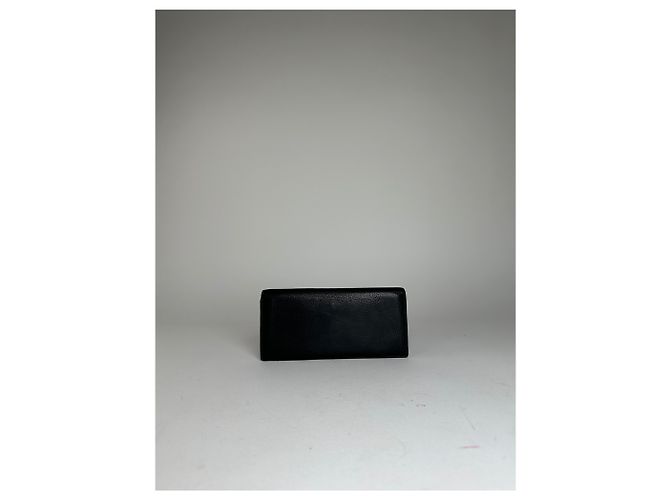 Vintage Loewe Madrid Grained Leather Long Wallet Black - view 11