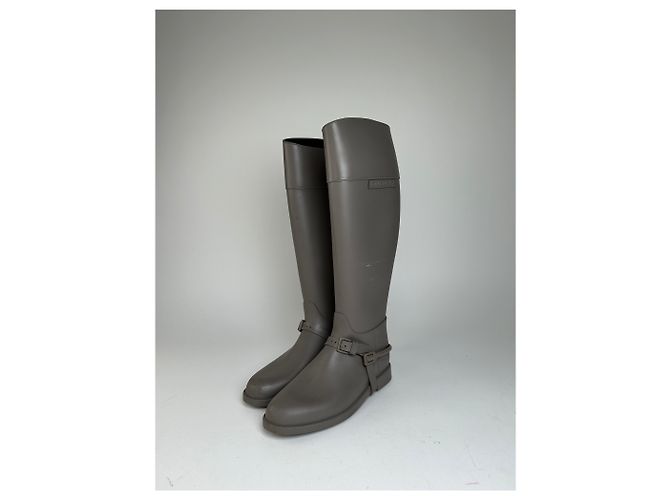 Botas de montar de goma vintage Givenchy Taupe EU37 Gris - vista 3