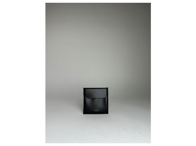 Céline Celine Leather Flat Pouch Black - view 10