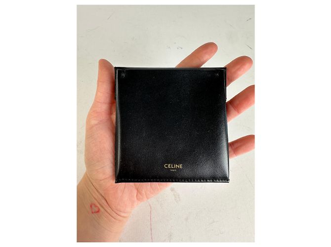 Céline Celine Leather Flat Pouch Black - view 4