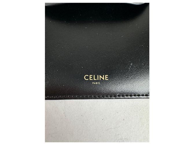 Céline Celine Leather Flat Pouch Black - view 6