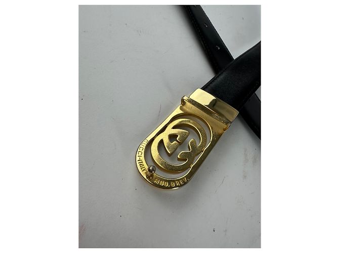 Vintage Gucci GG Ledergürtel braun - Ansicht 5